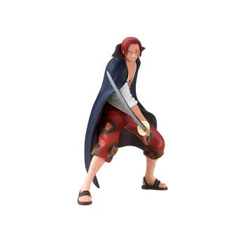 BANPRESTO Shanks Glasses Factory Dxf One Piece Red Haired Singer 16cm Bonus Gifts