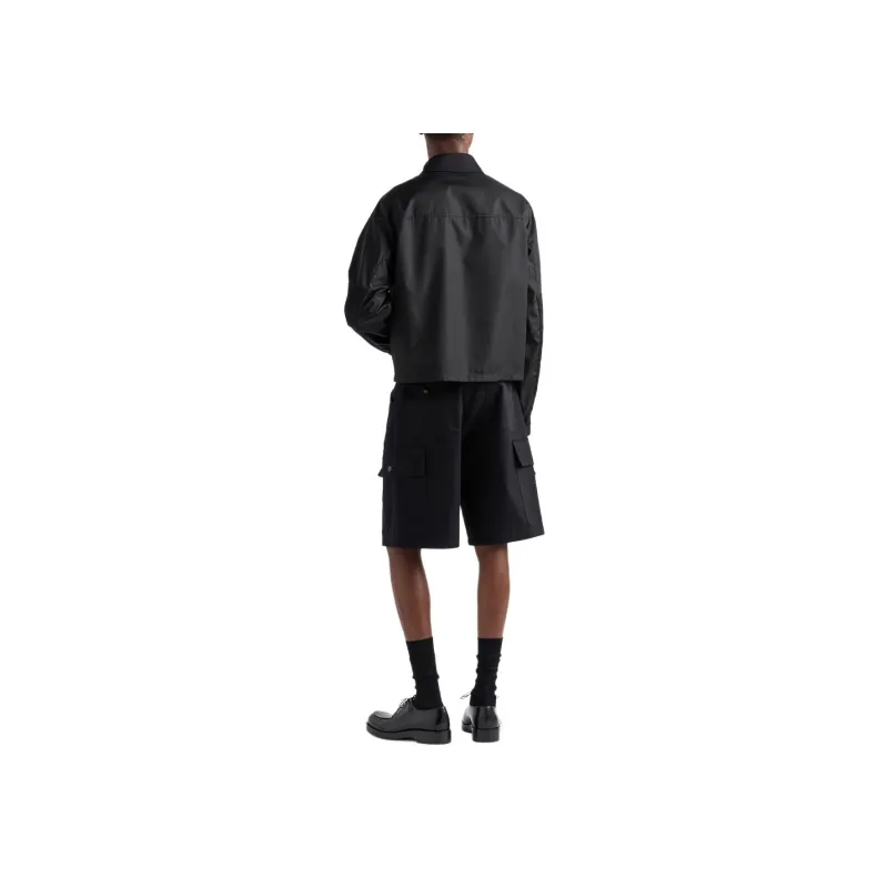 PRADA Logo Plaque Long Sleeved Jacket-1