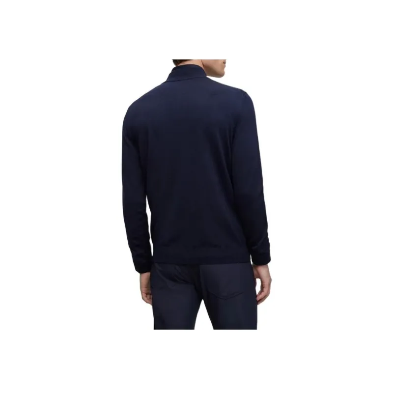 HUGO BOSS Logo Embroidered Zipped Knit Cardigan-3