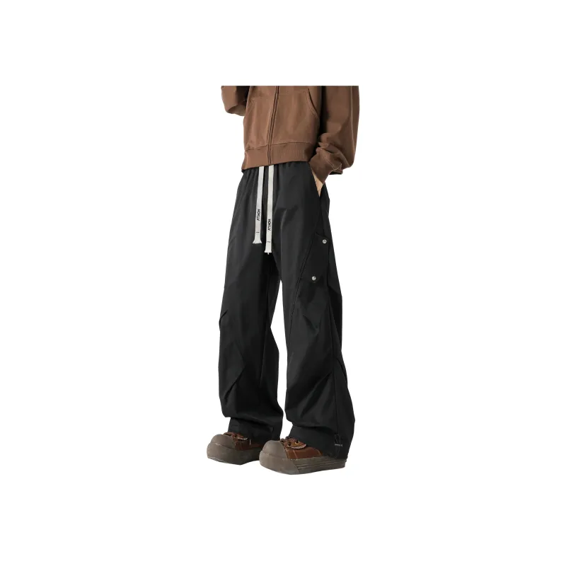 HOKLV Casual Pants Unisex Greige-14