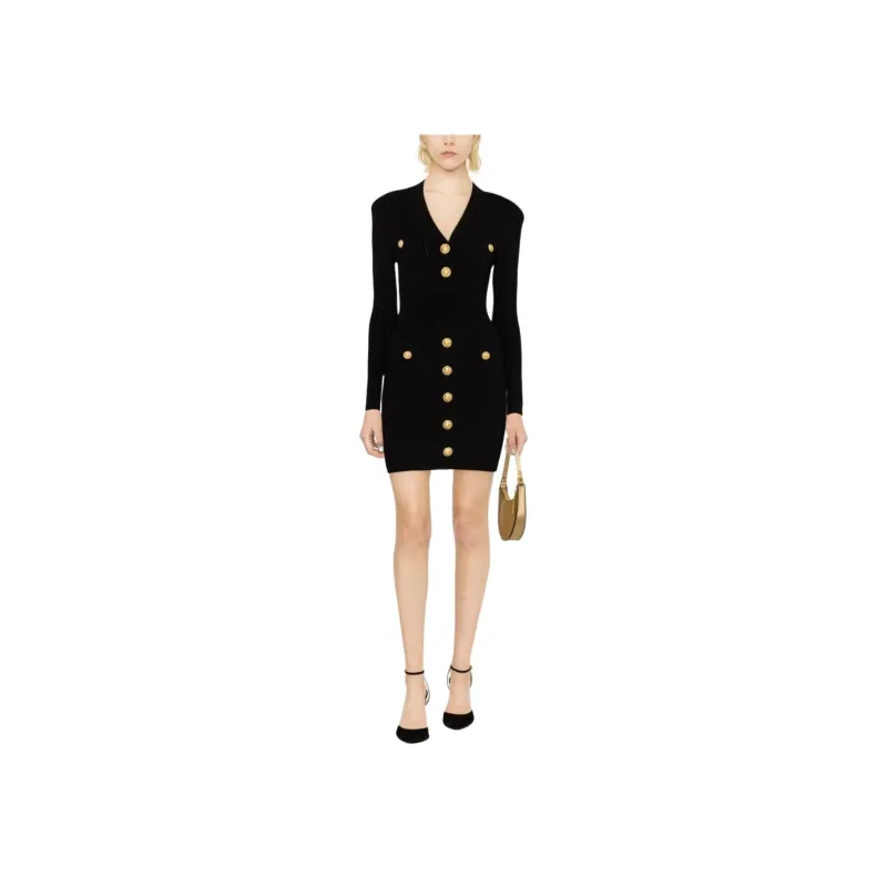 BALMAIN Button embellished Knitted Minidress-2