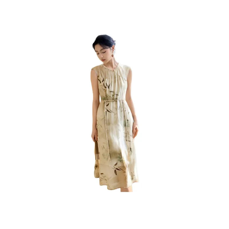 XIANGYING Cheongsams Women's Khaki Green-0