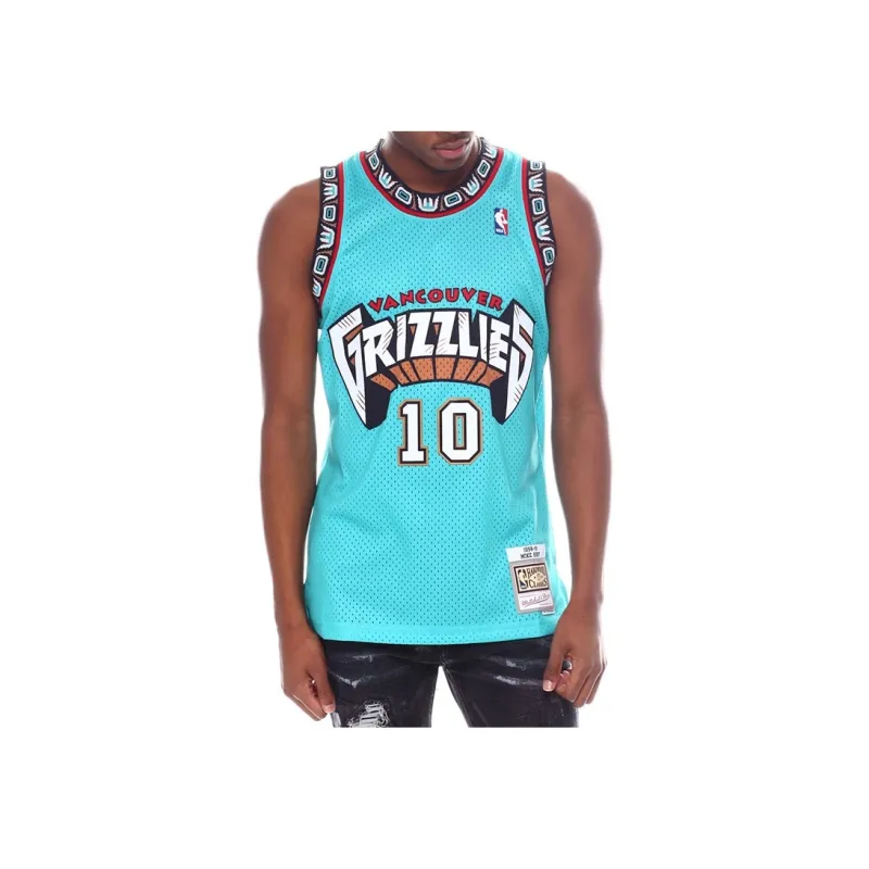 Mitchell & Ness Vancouver Grizzlies Road 1998 99 Mike Bibby Swingman Jersey-3
