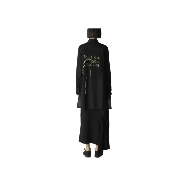 Yohji Yamamoto Layered design Cotton Shirt-2