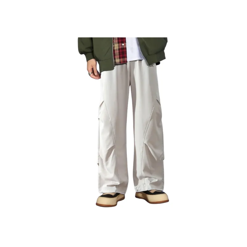 Tre Club Casual Pants Unisex Light Gray-2