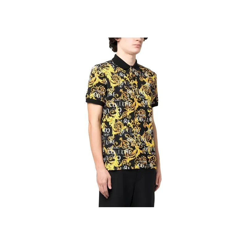 VERSACE JEANS COUTURE Baroque print Polo Shirt-3