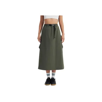 DECATHLON Casual Long Skirt Women's Khaki Green