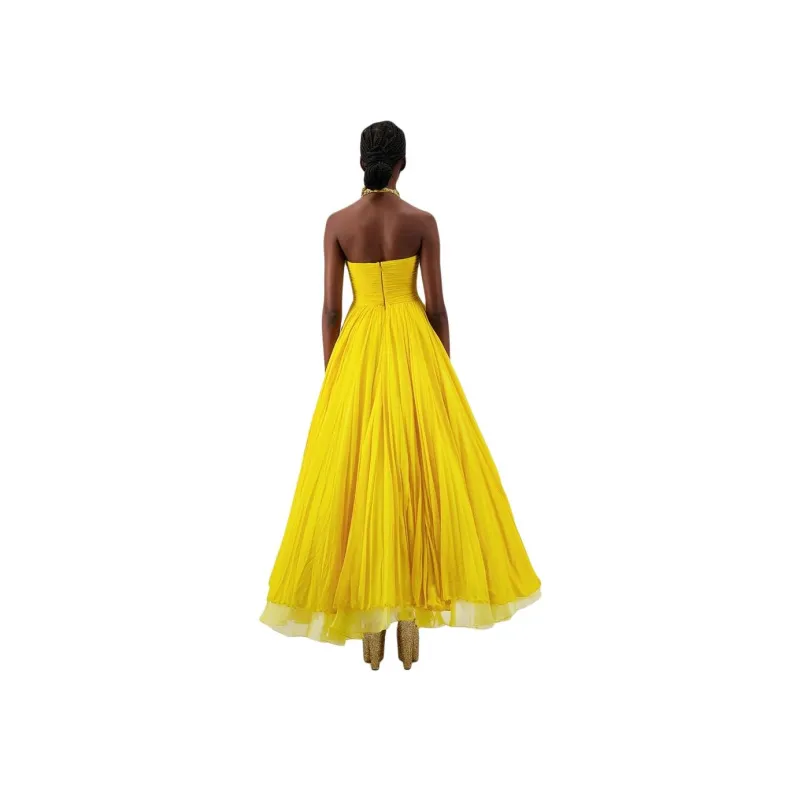 GIAMBATTISTA VALLI Sleeveless Dress Women's Sunflower Yellow-2