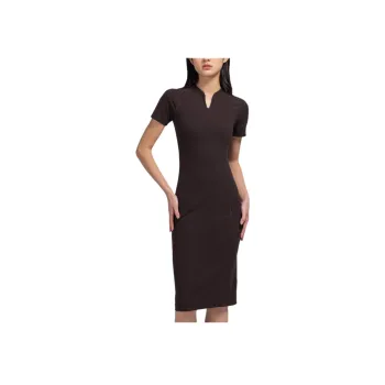 Lululemon Short Sleeved Dress Women's Drip Coffee
