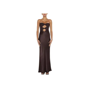 BEC+BRIDGE HALLE STRAPLESS DRESS Sleeveless Dress Women's CHOCOLATE/Chocolate