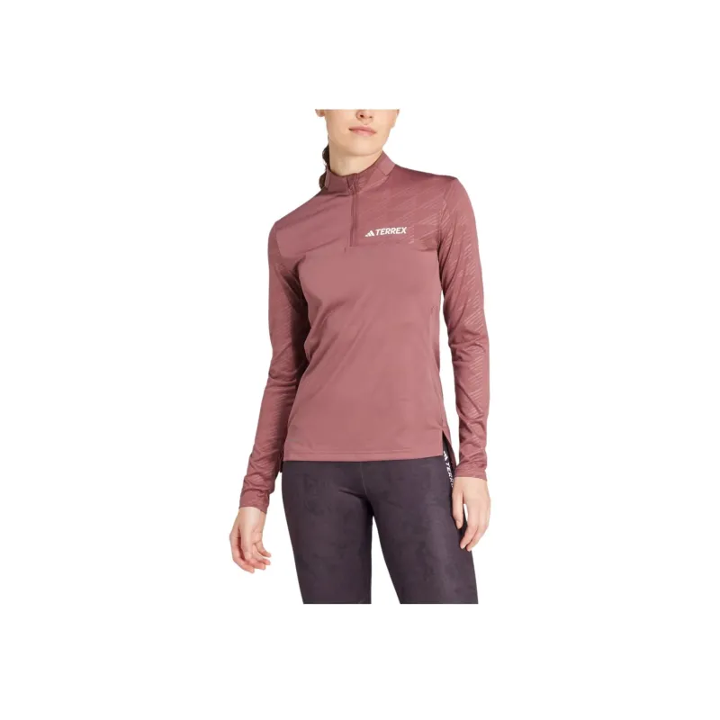 Adidas Free Shipping With AdiClub Terrex Multi Half Zip Long Sleeve Tee-1