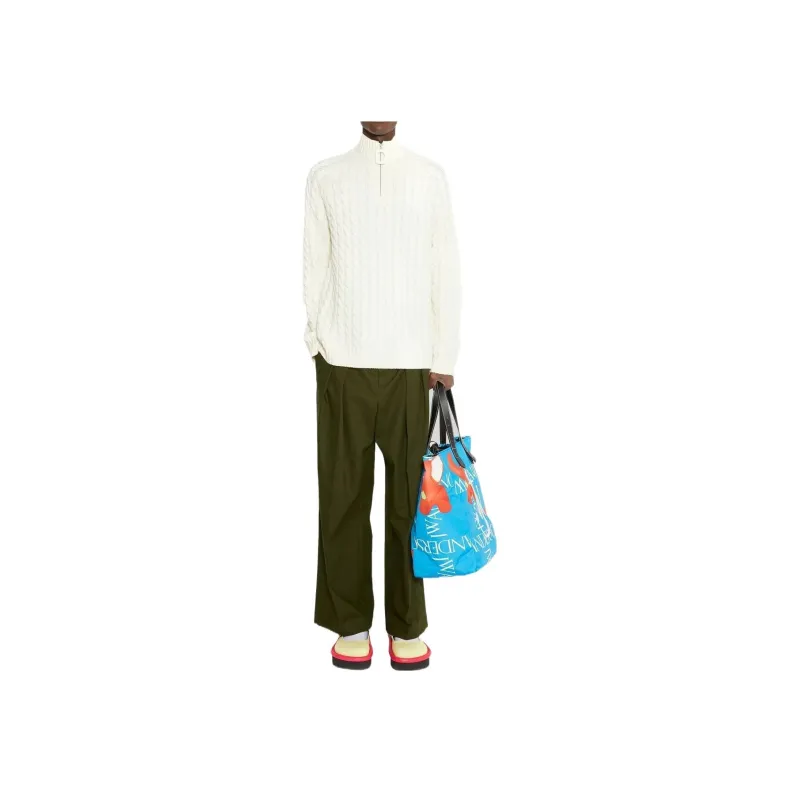 JW Anderson Henley Funnel Neck Knitted Jumper-1