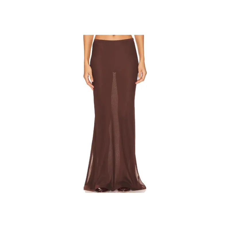 Lioness SS24 Casual Long Skirts Women's Chocolate-0
