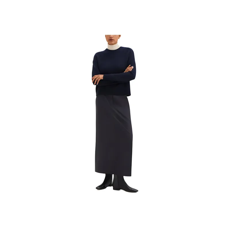 THEORY Stretch Flannel Maxi Skirt-0