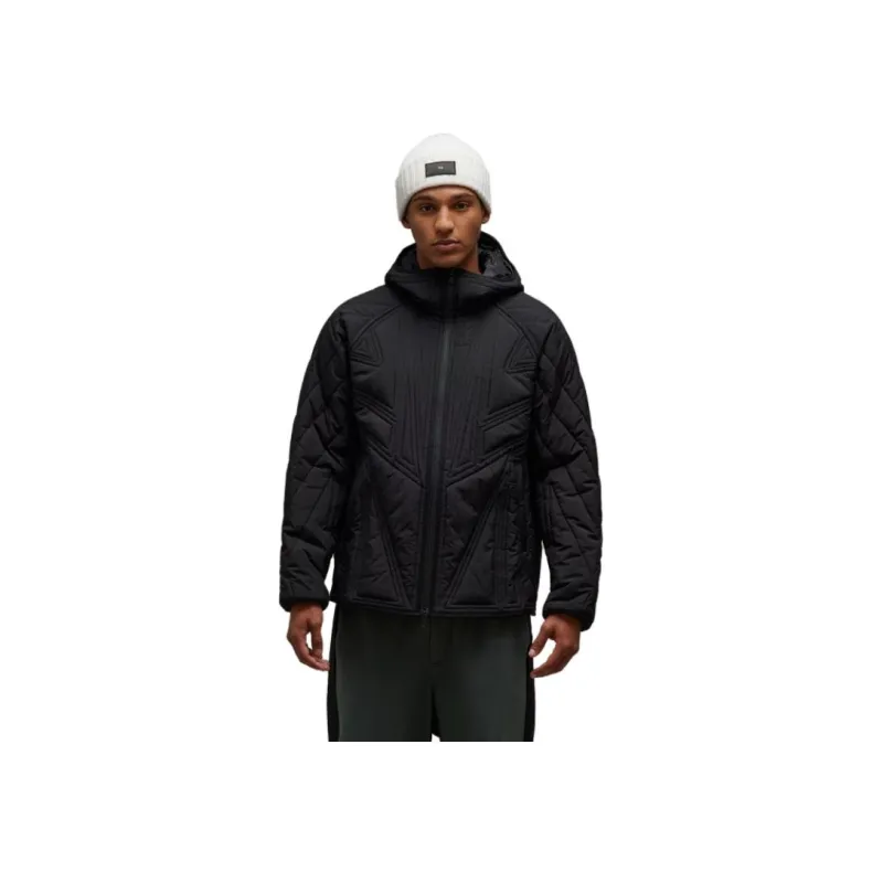 Y 3 Hooded Quilted Bomber Jacket-3