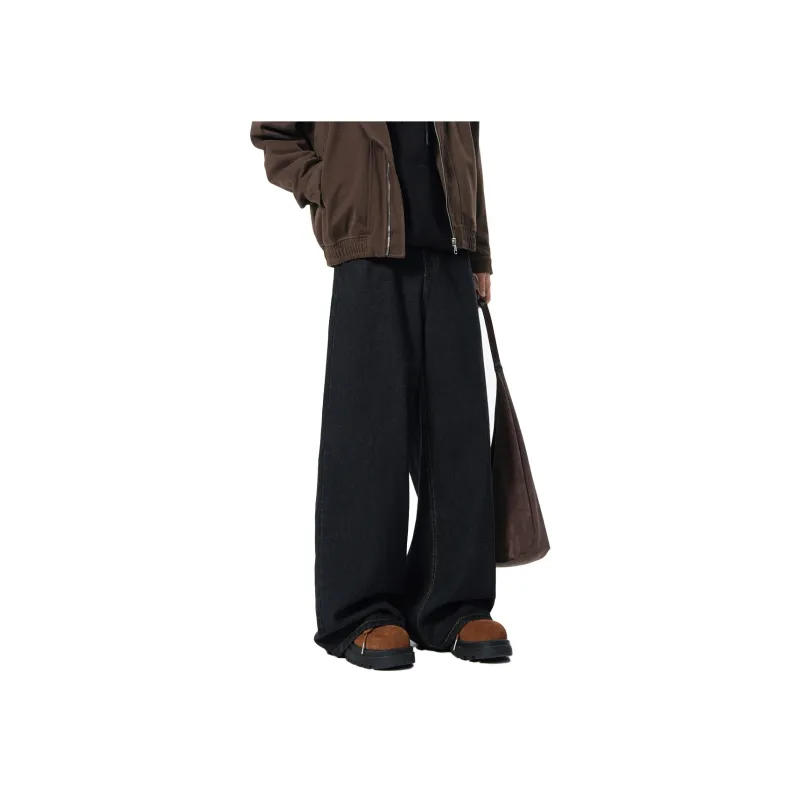 QOTRIOCK Jeans Unisex Black-3