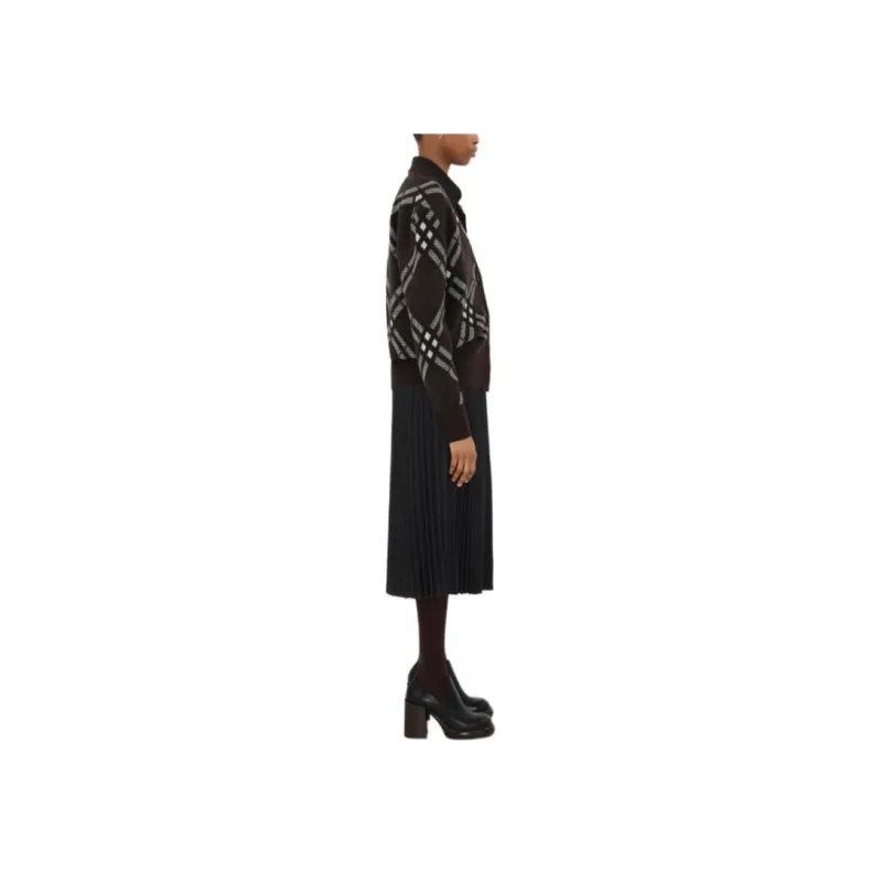 Burberry Check Wool Blend Cardigan-3