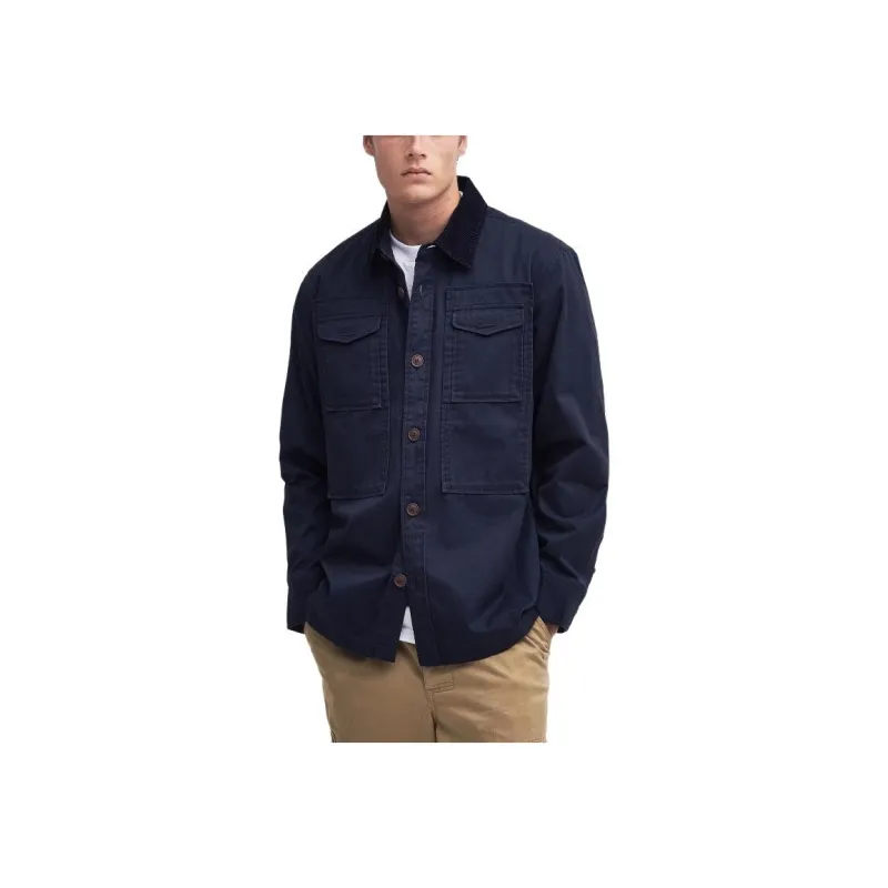 BARBOUR Faulkner Overshirt Jackets Coats Men's Navy-2