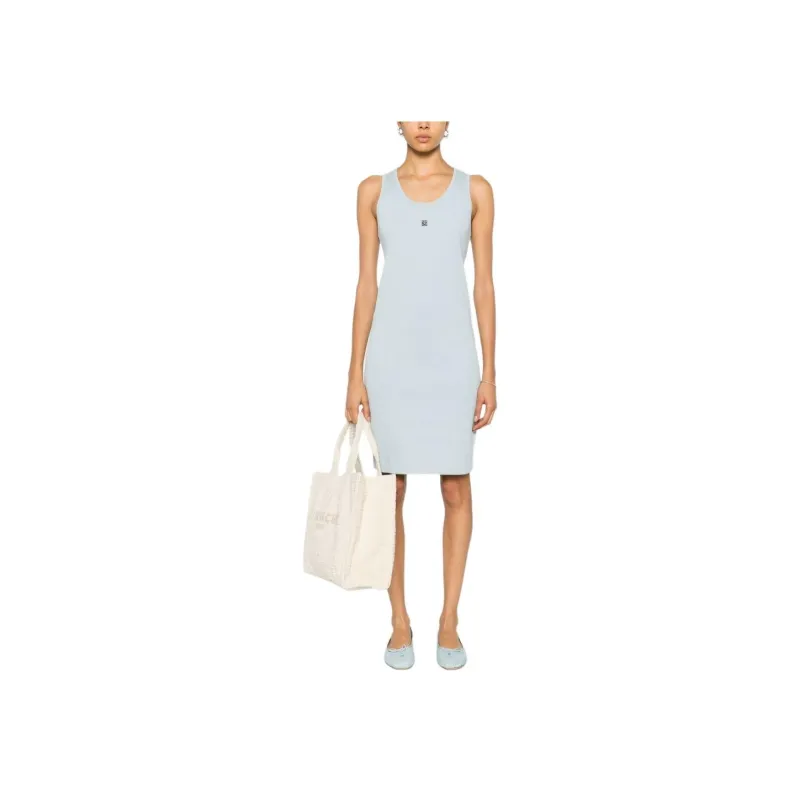 Givenchy 4G Plaque Ribbed Knit Tank Dress-4
