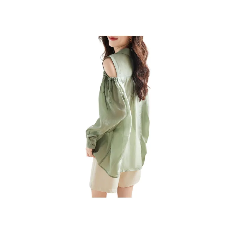 Mo Han Yi Mei Shirt Women's Green-1