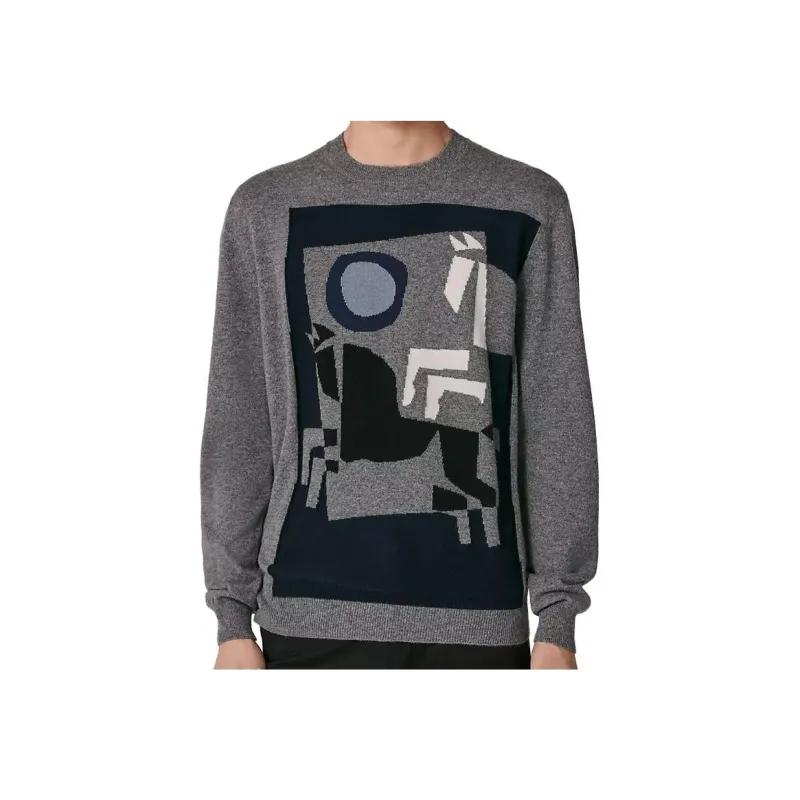 HERMES Knitwear Men Steel Gray-0