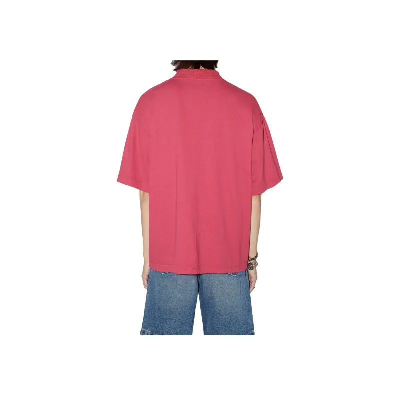 Acne Studios T Shirts Unisex Burgundy-2