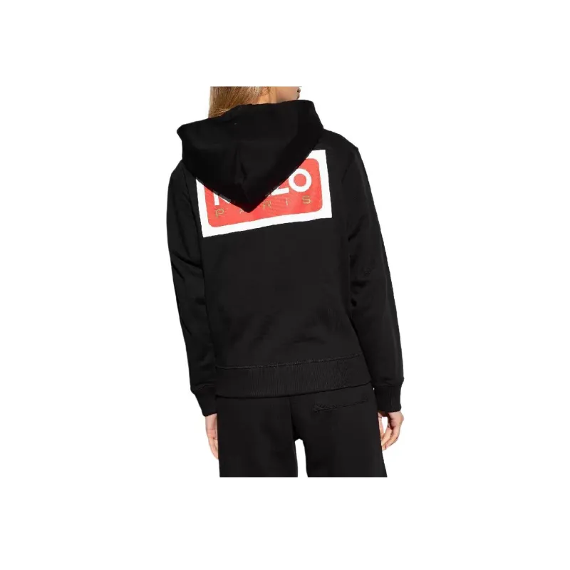 KENZO Logo print Zip front Hoodie-3