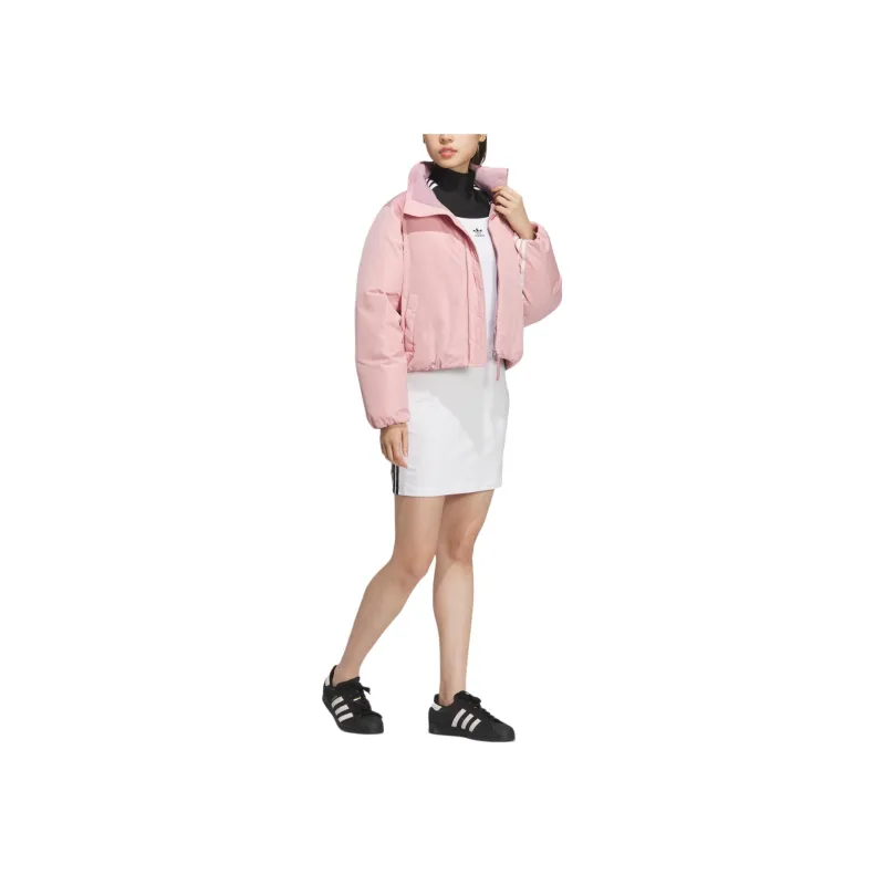 Adidas Originals FW24 NON QUILTING SHORT DOWN Jackets Coats Women's Miracle Purple Pink-3