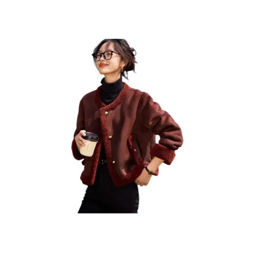 MOHO&MO 앙코라 레드 여성 자켓