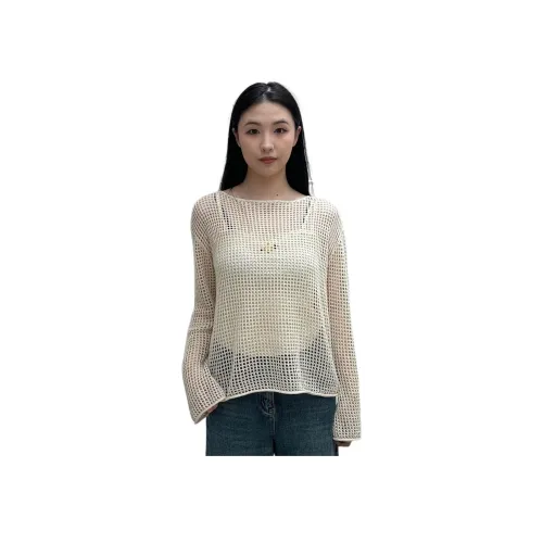H'S 베이지 옐로우 여성 니트웨어
