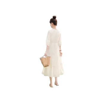 Cypress House Long Sleeved Dress Women's Beige