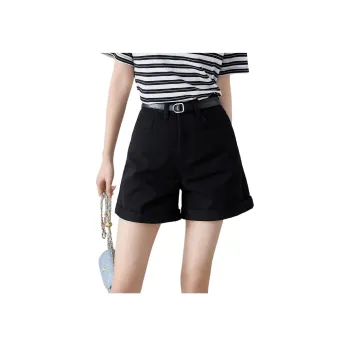 Mo Han Yi Mei Denim Shorts Women's Black