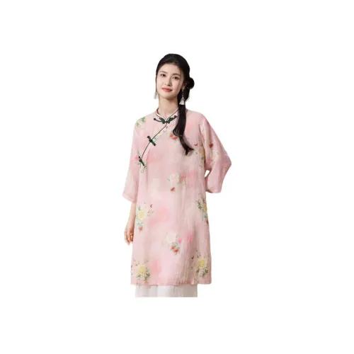 JINJU 여성 반팔 원피스