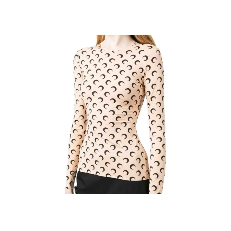 Marine Serre Crescent Moon print Second skin Top-3
