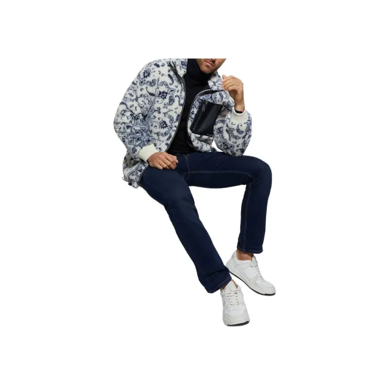 GUESS Jackets Coats Men's White Blue-3