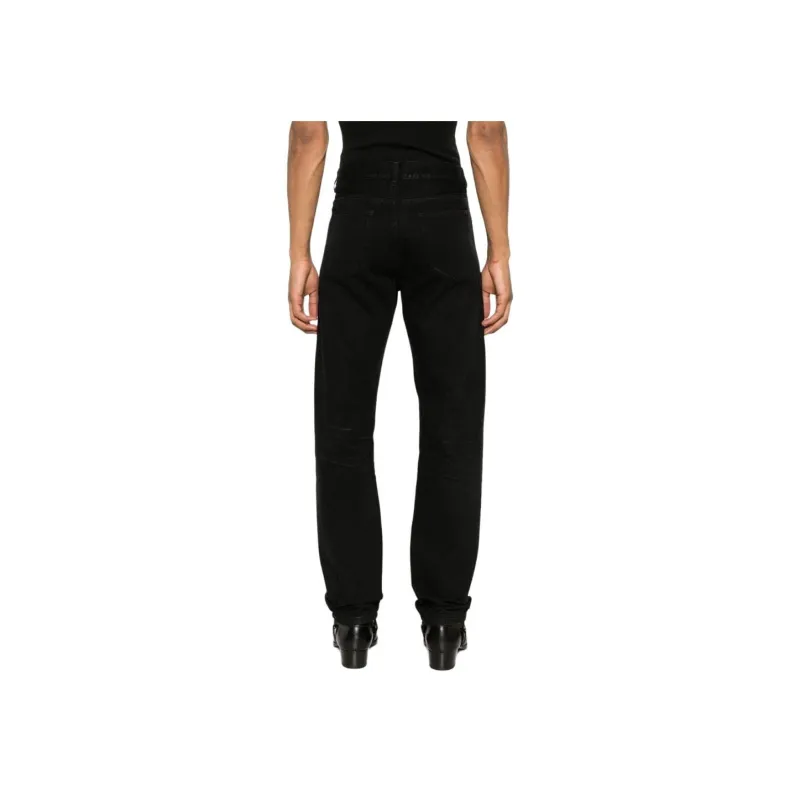 SAINT LAURENT Button Detailed Straight Leg Jeans-1