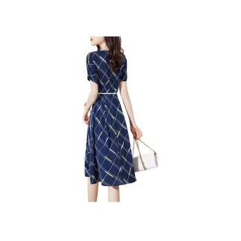 XWI Short Sleeved Dress Women's Navy Blue