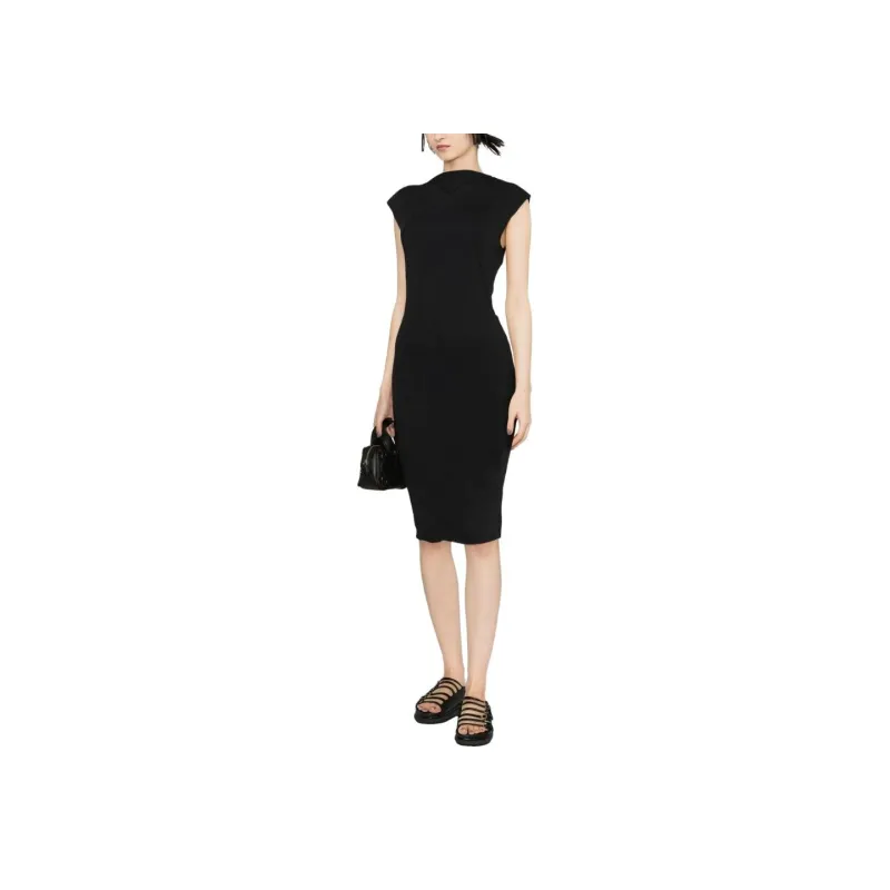 RICK OWENS Cap sleeve Knitted Midi Dress-3
