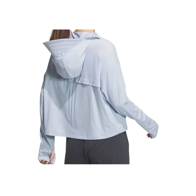 Adidas KNIT UPF JACKET Jackets Coats Women's Light Blue-1