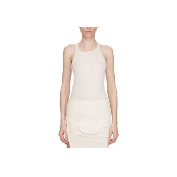 RICK OWENS Fine Ribbed Sleeveless Tank Top