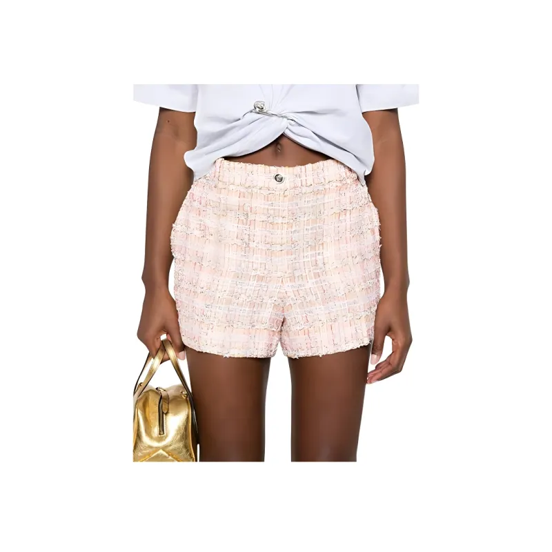 VERSACE Lurex Thread Tweed Shorts-4