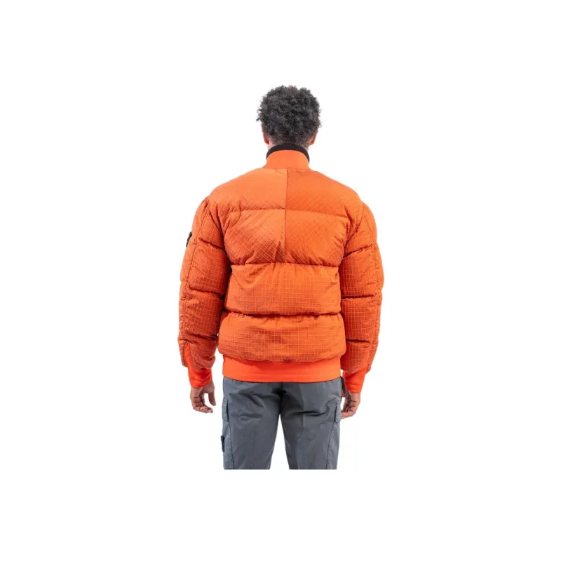 STONE ISLAND Metal Nylon Series FW23 Down Jacket Men's Dragon Shrimp Red-3