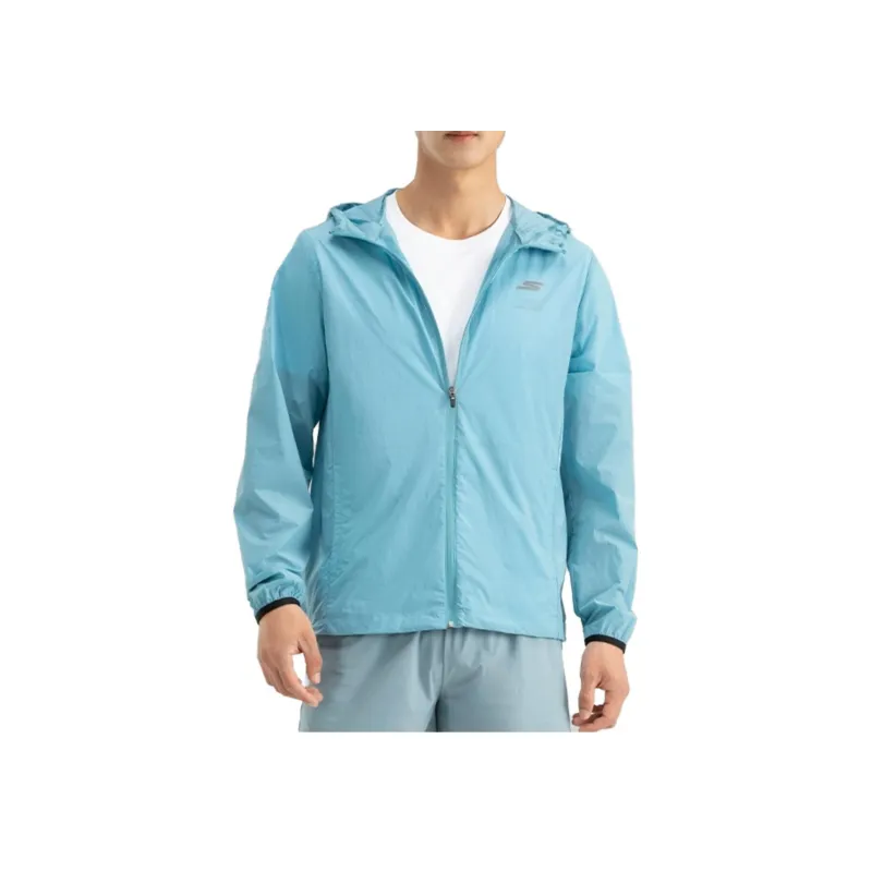 Skechers Breathable Quick Dry Cooling Sun Protection Clothing Men's Off Adriatic Blue-2