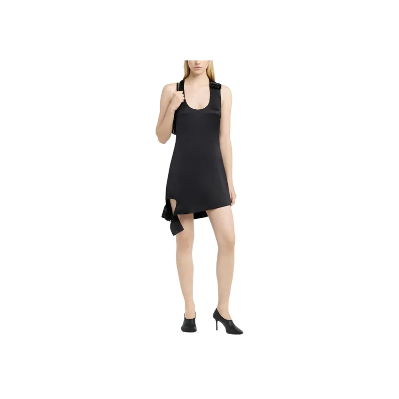 Courrèges Double buckle Satin Dress-2