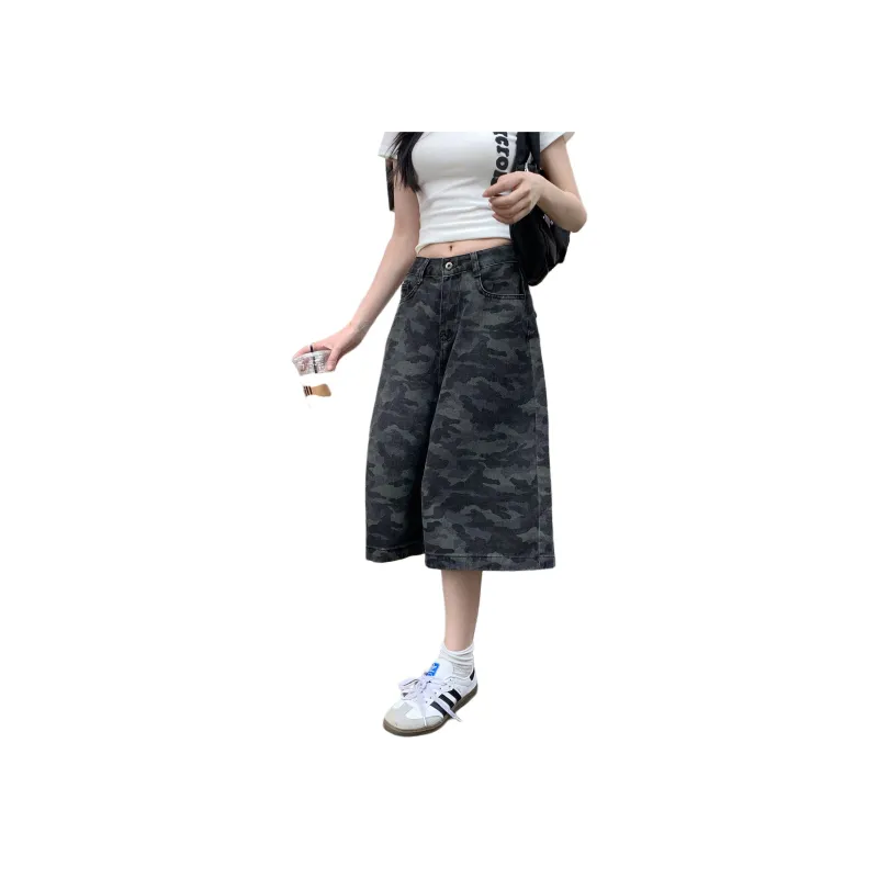 Mu Xiao Xin Denim Shorts Women's-3