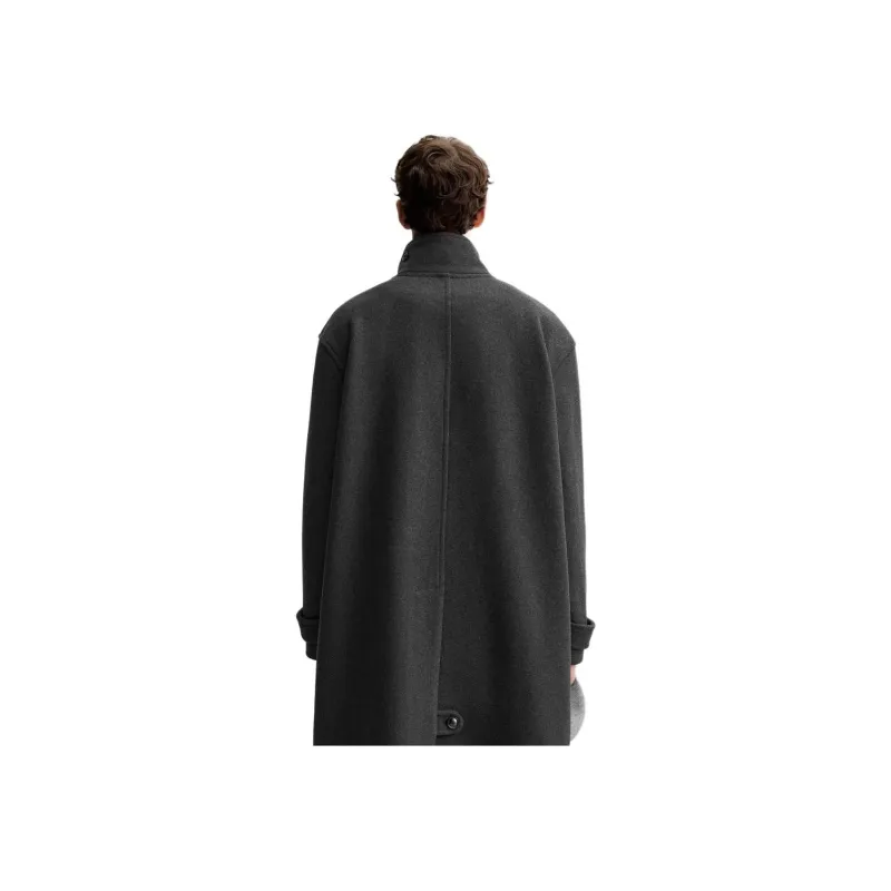 ZARA Coats Men Coal Gray-4