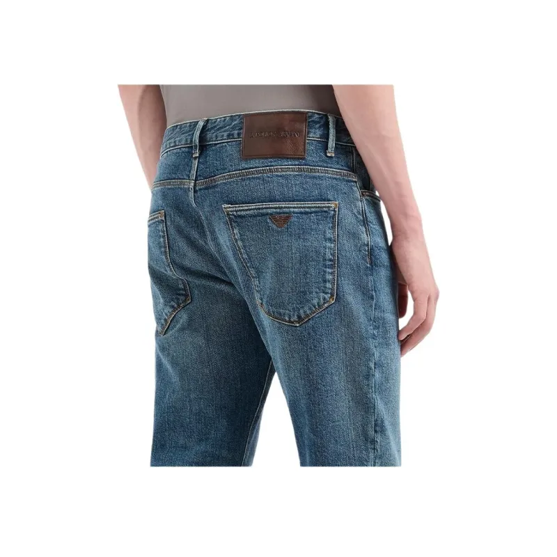EMPORIO ARMANI J06 Slim fit Washed Denim Jeans-4
