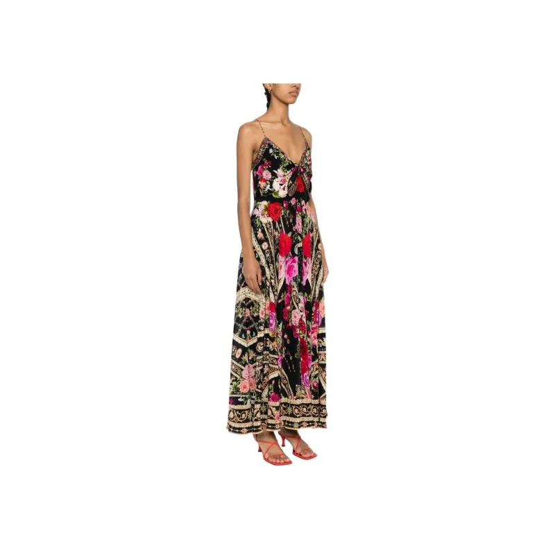 Camilla Long Dress W/ Tie Front Reservation For Love-3