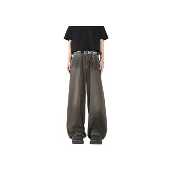VESIBO Jeans Men's Washed And Dyed Brown