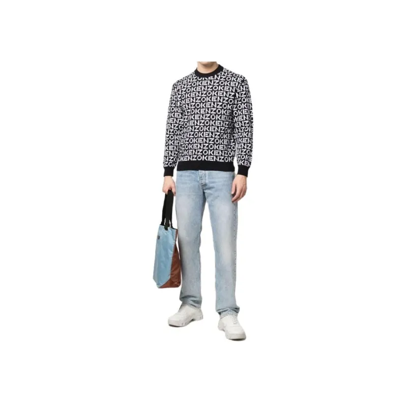KENZO SS22 Sport Monogram Sweater Black-3